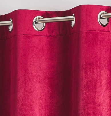 Rideau velours Archie bordeaux Qabane