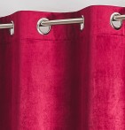 Rideau velours Archie bordeaux Qabane - Blancollection