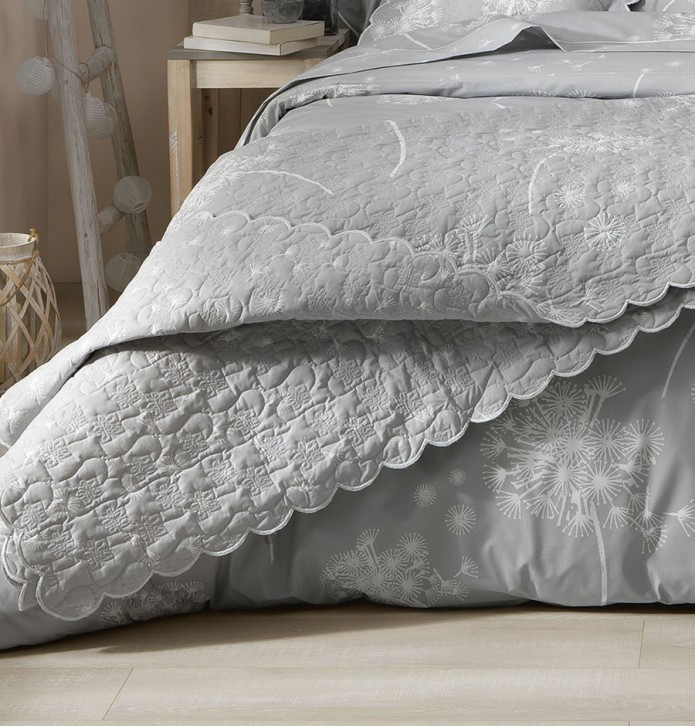 Housse de coussin boutis Calliope La maison de Balmy - Blancollection