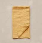Parure de lit en lin stone-washed jaune honey Sylvie Thiriez - Blancollection