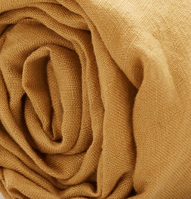 Drap housse en lin jaune Sylvie Thiriez
