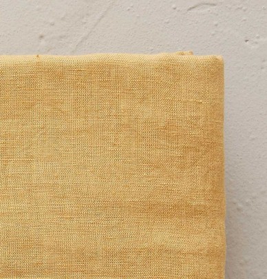 Drap en lin jaune Sylvie Thiriez