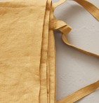 Housse de couette en lin jaune honey Sylvie Thiriez - Blancollection