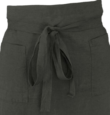 Tablier de bar en lin Mélodie anthracite Vent du Sud