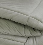 Couvre-lit velours matelassé Moki cendre Vent du Sud - Blancollection