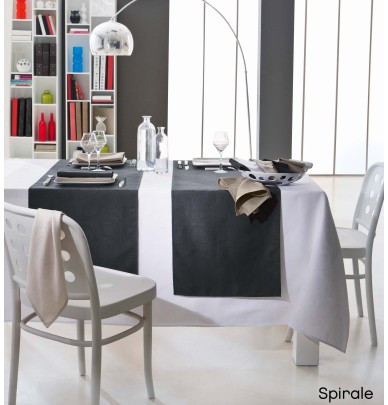 Nappe damassée coton Spirale Tradilinge