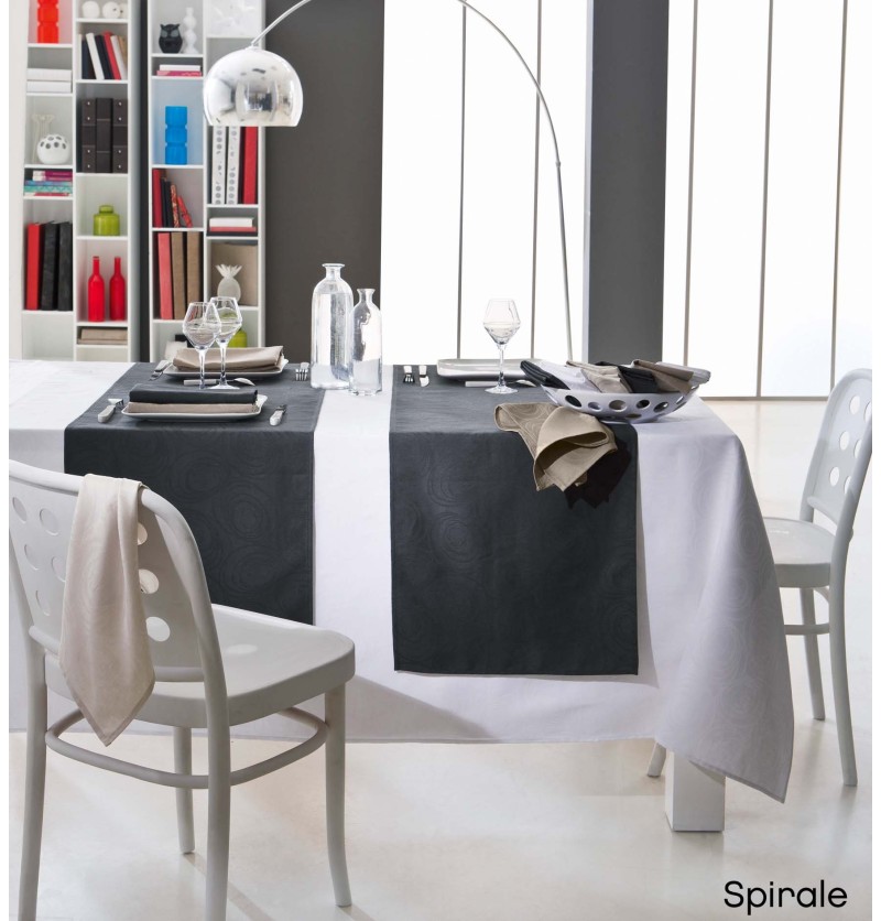 Nappe damassée coton Spirale Tradilinge