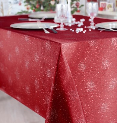 Nappe polyester Fanthéa rouge Calitex