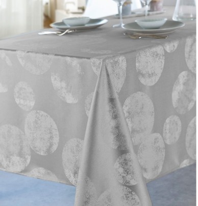 Nappe polyester Bullou argent Calitex