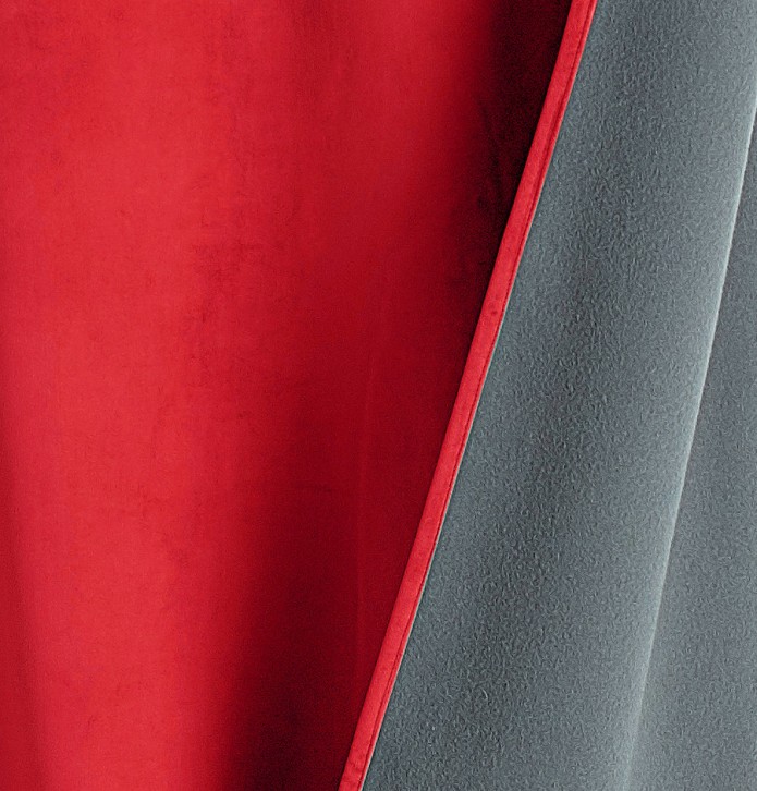 Rideau occultant phonique thermique Velveta rouge Qabane-Blancollection