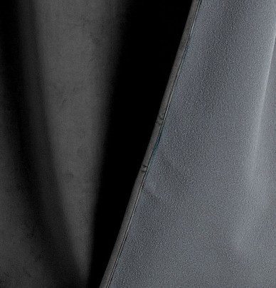 Rideau occultant phonique et thermique Velveta noir Qabane