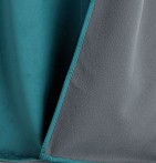 Rideau occultant phonique thermique Velveta bleu paon Qabane-Blancollection