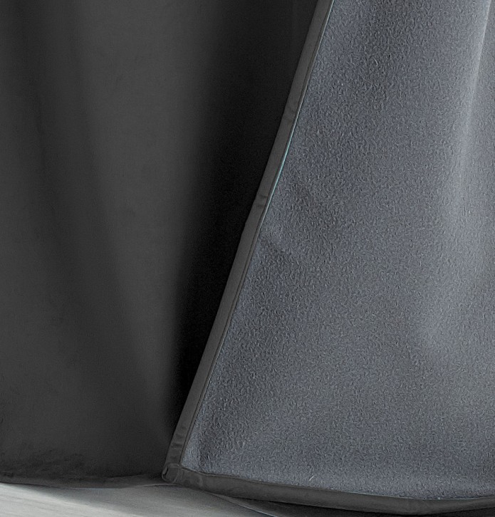 Rideau occultant phonique thermique Velveta anthracite Qabane-Blancollection