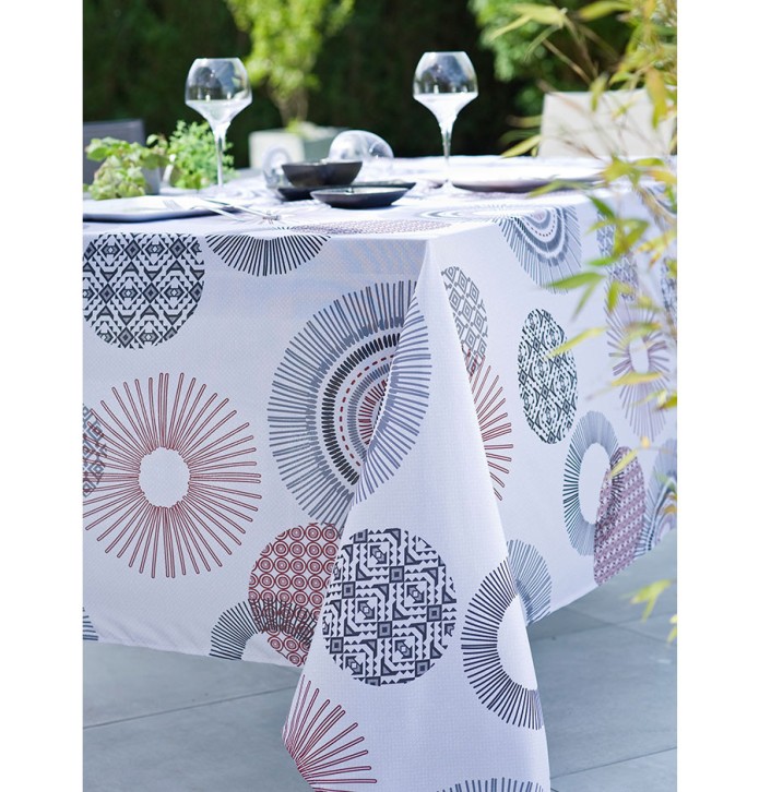 Nappe polyester Oasis rouge Calitex - Blancollection