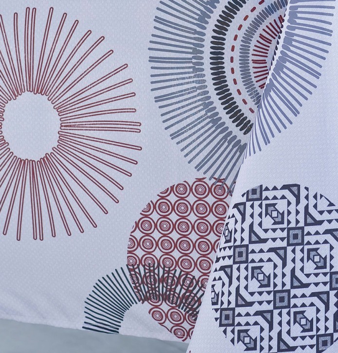 Nappe polyester Oasis rouge Calitex - Blancollection