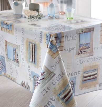 Nappe toile cirée Plage Calitex