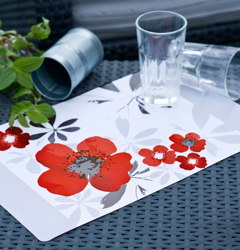 Lot de sets de table florescence lot de 6 - calitex