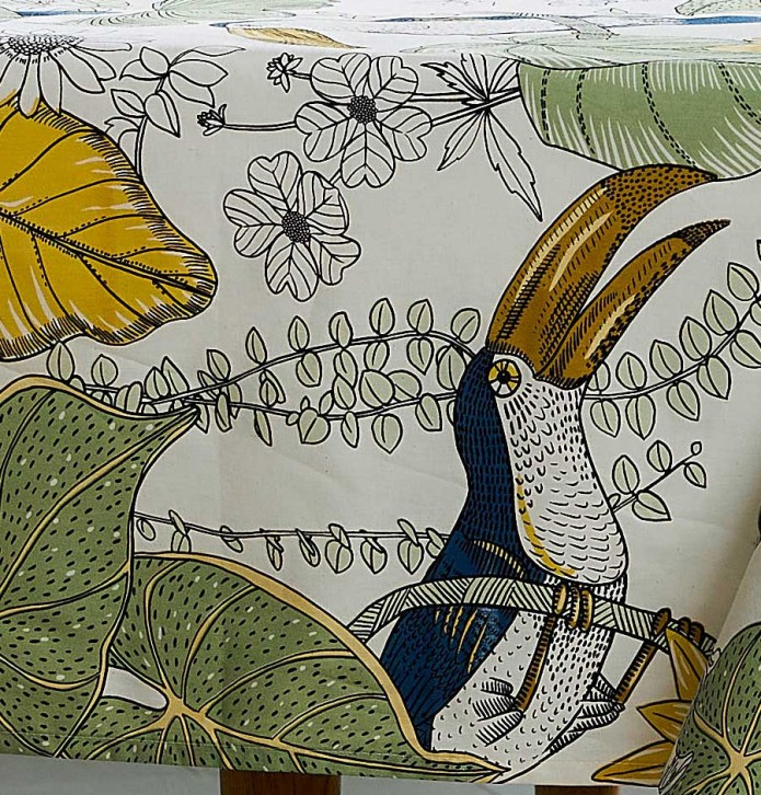 Nappe enduite Brésil vert Tradilinge - Blancollection