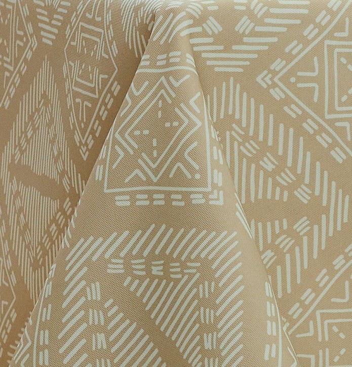 Nappe polyester Boho ficelle Tradilinge - Blancollection