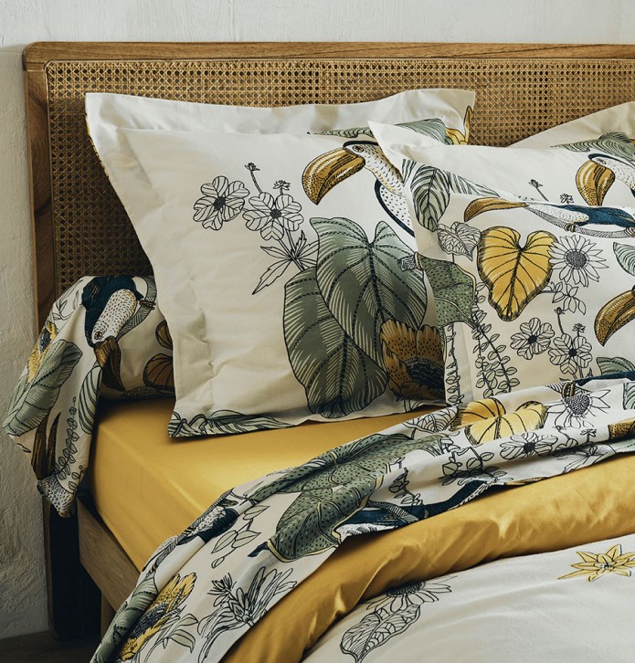 Drap Toco vert Tradilinge - Blancollection