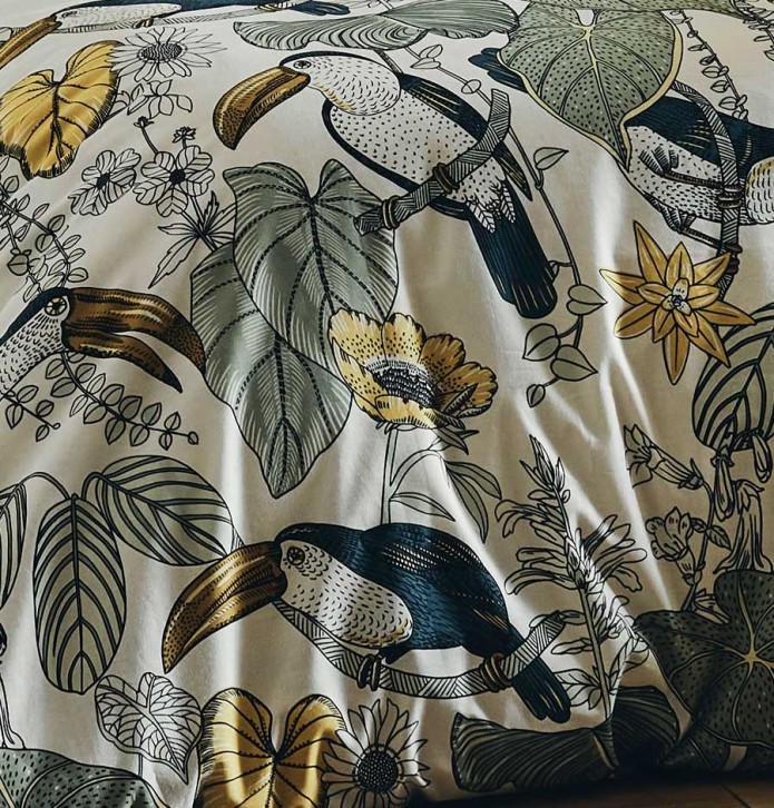 Housse de couette Toco vert Tradilinge - Blancollection