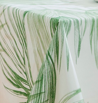 Nappe coton enduite Oasis vert Tradilinge