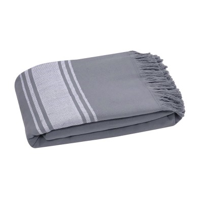 Fouta Mykonos ardoise Vent du Sud