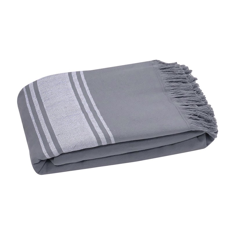 Fouta Mykonos ardoise Vent du Sud