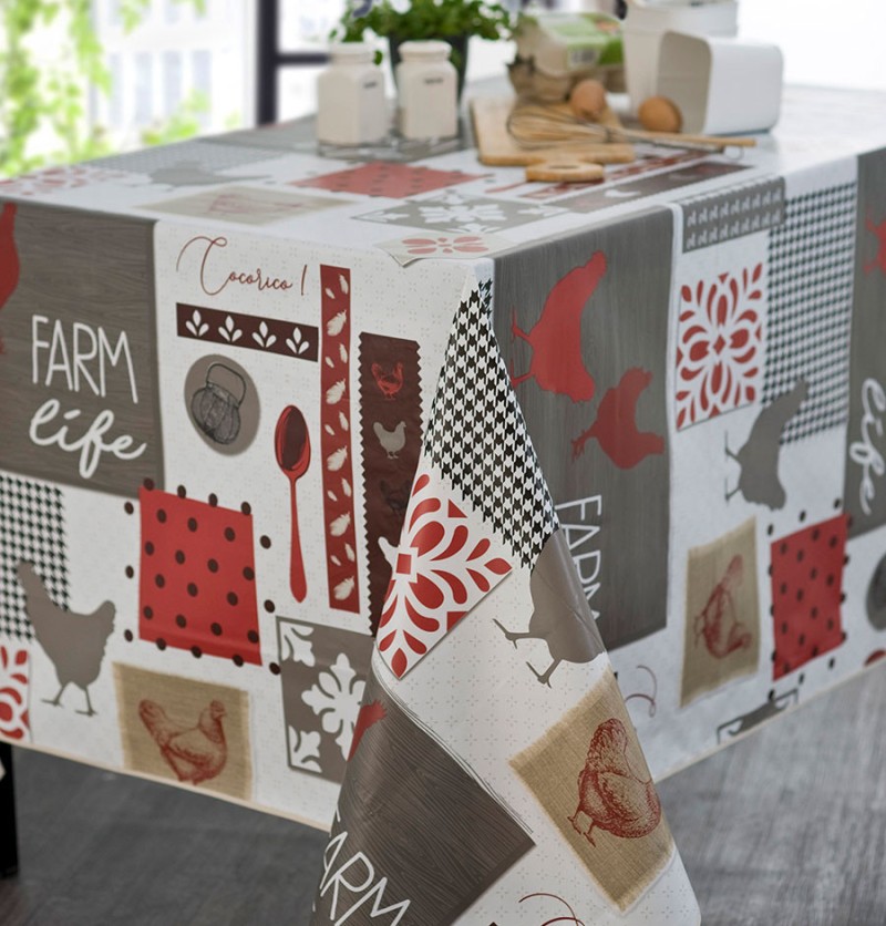 Nappe toile cirée Farm life Calitex