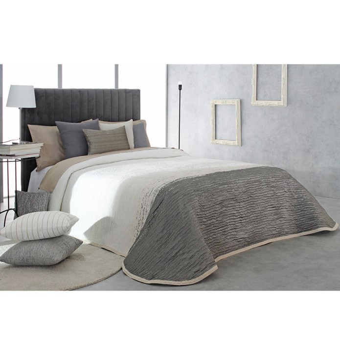 Couvre lit jacquard Billie gris Reig Marti - Blancollection