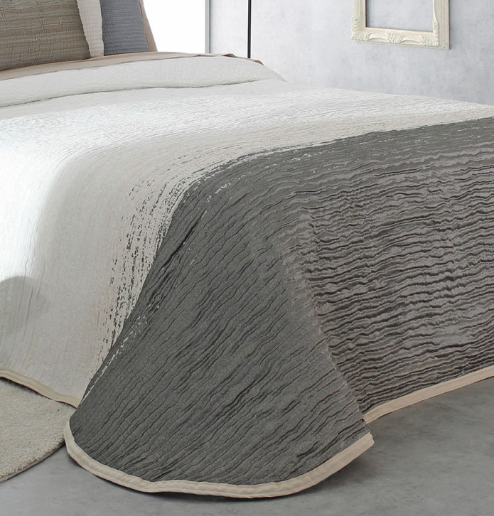 Couvre lit jacquard Billie gris Reig Marti - Blancollection