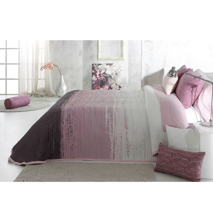 Couvre lit jacquard Billie rose Reig Marti - Blancollection