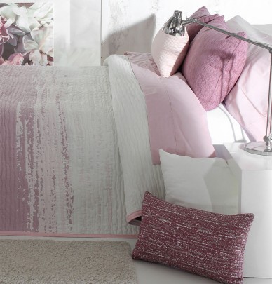 Couvre-lit jacquard Billie rose Reig Marti