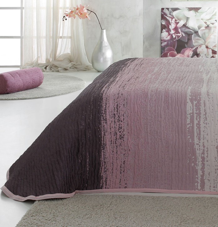Couvre lit jacquard Billie rose Reig Marti - Blancollection