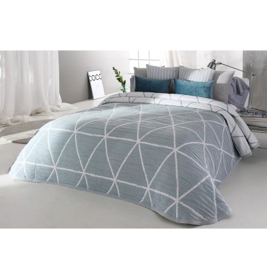 Couvre-lit jacquard réversible Double bleu Reig Marti
