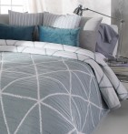 Couvre lit jacquard Double bleu Reig Marti - Blancollection