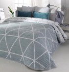 Couvre-lit jacquard réversible Double bleu Reig Marti