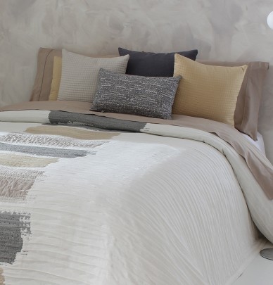 Couvre lit jacquard réversible Laker ocre Reig Marti