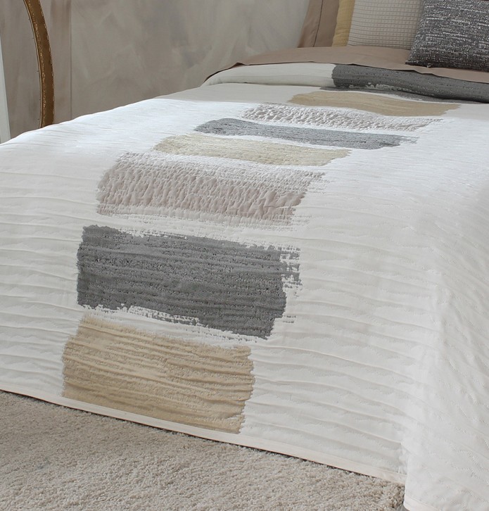 Couvre lit jacquard Laker ocre Reig Marti - Blancollection