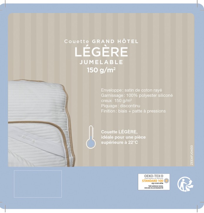 Couette Fjord légère 150g/m2 - Blancollection