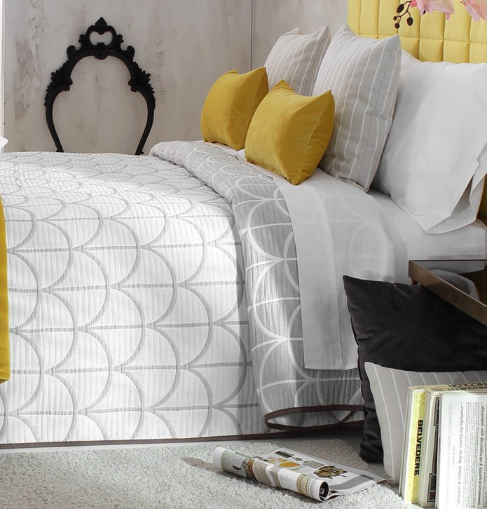 Couvre lit jacquard Oregon gris Reig Marti - Blancollection