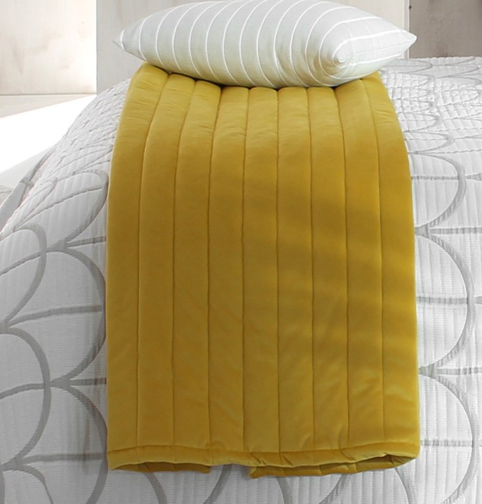 Chemin de lit velours Venice jaune Reig Marti Chemin de lit velours Venice jaune Reig Marti