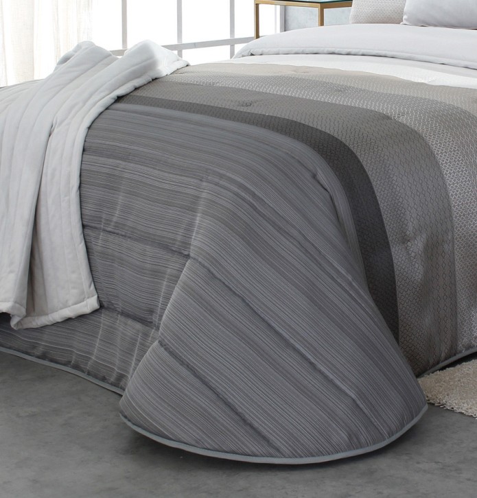 Couvre lit matelassé jacquard Fox gris taupe Reig Marti - Blancollection