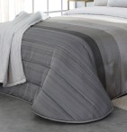 Couvre lit matelassé jacquard Fox gris taupe Reig Marti - Blancollection