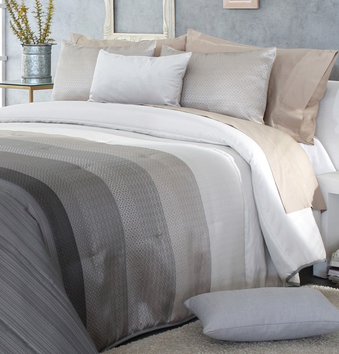 Couvre lit matelassé jacquard Fox gris taupe Reig Marti - Blancollection