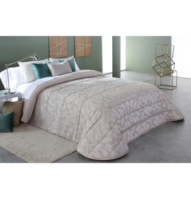 Couvre lit matelassé et ses housses coussins Kubrick beige Reig Marti