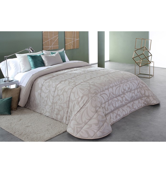 Couvre lit matelassé jacquard Kubrick beige Reig Marti - Blancollection