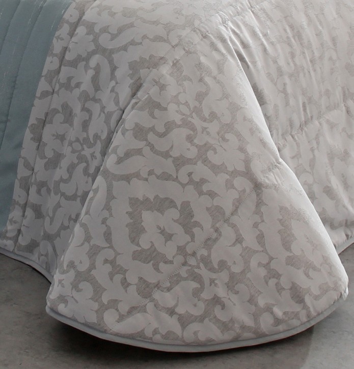 Couvre lit matelassé jacquard Kylie gris Reig Marti - Blancollection