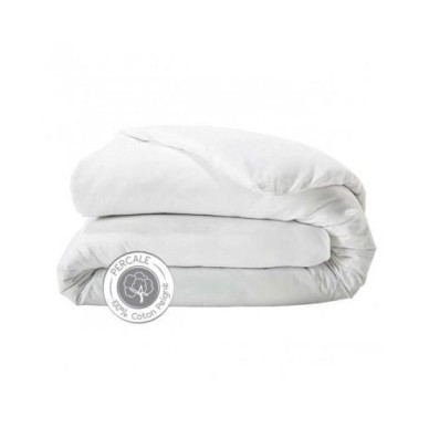 Housse de couette percale blanche Tradilinge