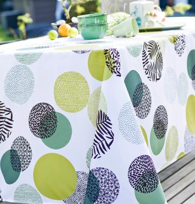 Nappe polyester Vegetal Dots Calitex